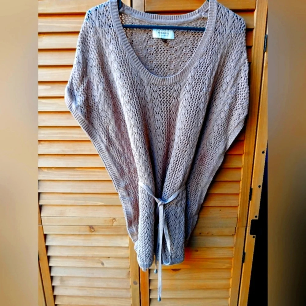 Sonoma Scoop Neck Sweater Vest with Tie Front